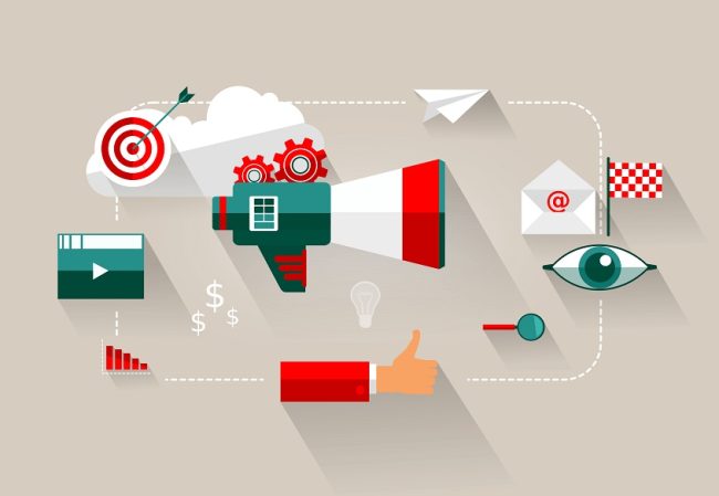 Online content marketing and web analytics concept -Version 3